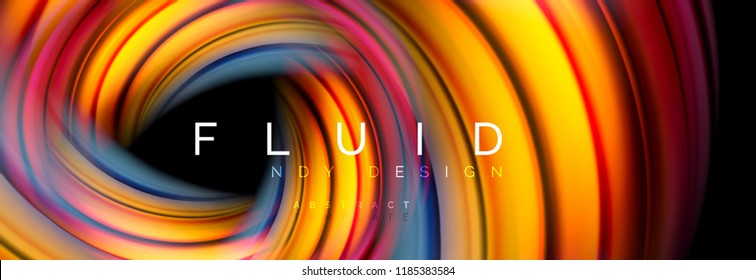 Flowing glowing color motion concept, trendy abstract layout template for business or technology presentation or web brochure cover, wallpaper. Vector illustration