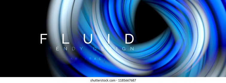Flowing glowing color motion concept, trendy abstract layout template for business or technology presentation or web brochure cover, wallpaper. Vector illustration