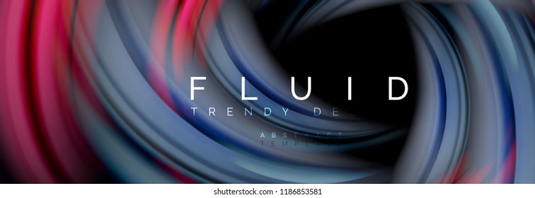Flowing glowing color motion concept, trendy abstract layout template for business or technology presentation or web brochure cover, wallpaper. Vector illustration