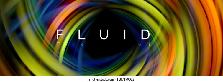 Flowing glowing color motion concept, trendy abstract layout template for business or technology presentation or web brochure cover, wallpaper. Vector illustration