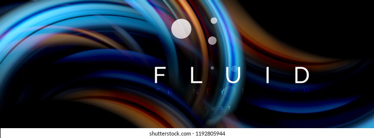 Flowing glowing color motion concept, trendy abstract layout template for business or technology presentation or web brochure cover, wallpaper. Vector illustration
