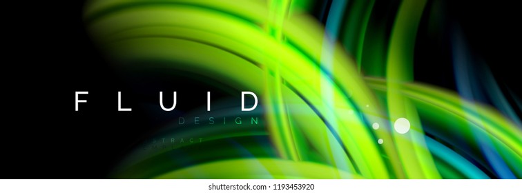 Flowing glowing color motion concept, trendy abstract layout template for business or technology presentation or web brochure cover, wallpaper. Vector illustration