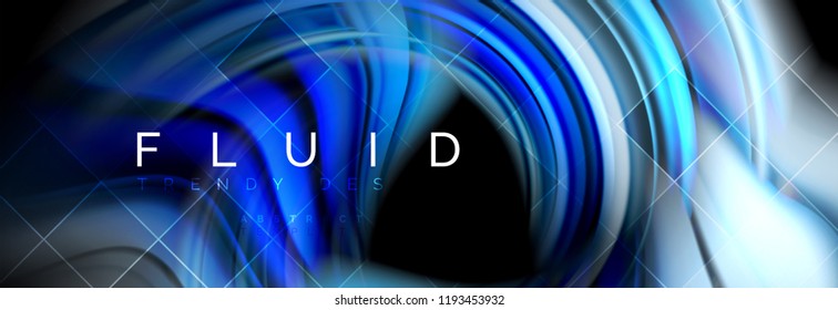 Flowing glowing color motion concept, trendy abstract layout template for business or technology presentation or web brochure cover, wallpaper. Vector illustration