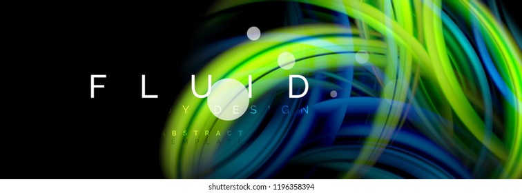 Flowing glowing color motion concept, trendy abstract layout template for business or technology presentation or web brochure cover, wallpaper. Vector illustration