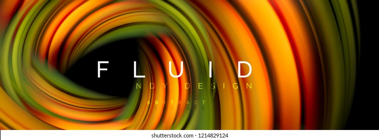 Flowing glowing color motion concept, trendy abstract layout template for business or technology presentation or web brochure cover, wallpaper. Vector illustration