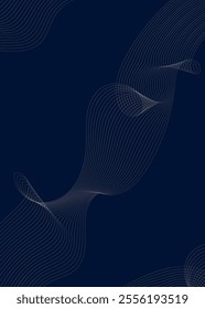 Flowing golden lines create elegant wave patterns on a midnight blue background, perfect for premium designs, branding, and digital art.  