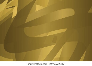 Flowing golden ribbons create an abstract, luxurious background with a sense of movement and depth.