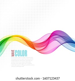 
Flowing graceful color wave. Abstract vector background. Design element. Brochure Template