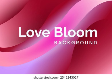 Flowing, graceful pink tones create a sophisticated yet warm Valentine's Wavy Background