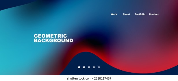 Flowing gradient colors and round elements and circles. Vector illustration for wallpaper, banner, background, leaflet, catalog, cover, flyer