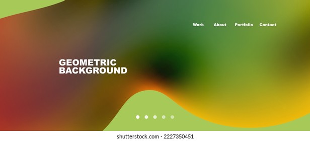 Flowing gradient colors and round elements and circles. Vector illustration for wallpaper, banner, background, leaflet, catalog, cover, flyer