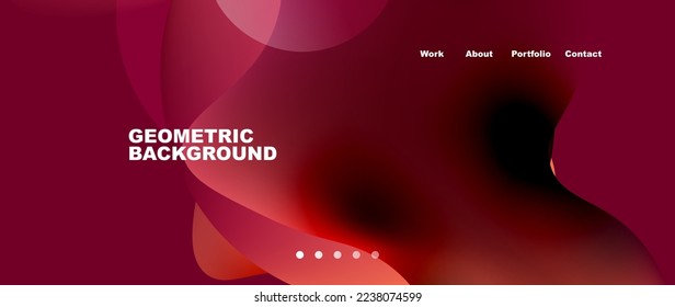 Flowing gradient colors and round elements and circles. Vector illustration for wallpaper, banner, background, leaflet, catalog, cover, flyer