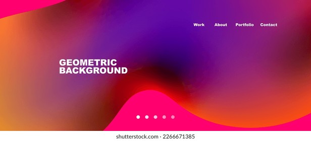 Flowing gradient colors and round elements and circles. Vector illustration for wallpaper, banner, background, leaflet, catalog, cover, flyer