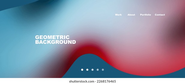 Flowing gradient colors and round elements and circles. Vector illustration for wallpaper, banner, background, leaflet, catalog, cover, flyer