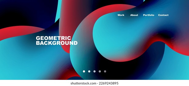 Flowing gradient colors and round elements and circles. Vector illustration for wallpaper, banner, background, leaflet, catalog, cover, flyer