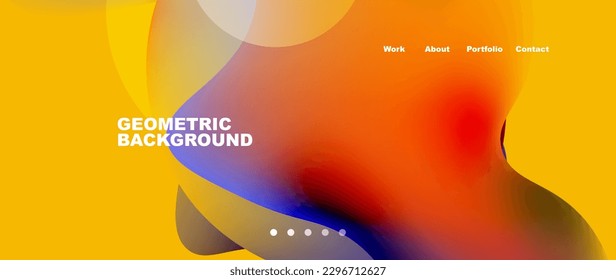 Flowing gradient colors and round elements and circles. Vector illustration for wallpaper, banner, background, leaflet, catalog, cover, flyer