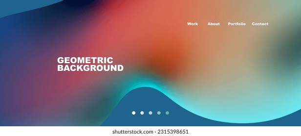Flowing gradient colors and round elements and circles. Vector illustration for wallpaper, banner, background, leaflet, catalog, cover, flyer