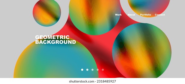 Flowing gradient colors and round elements and circles. Vector illustration for wallpaper, banner, background, leaflet, catalog, cover, flyer - Powered by Shutterstock - Get 15% off with code: PIKWIZARD15