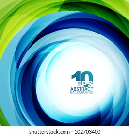 Flowing green and blue energies abstract background