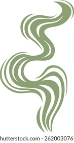 Flowing green wavy lines create a captivating abstract pattern against a pristine white background, enhancing various design projects with elegance and modernity