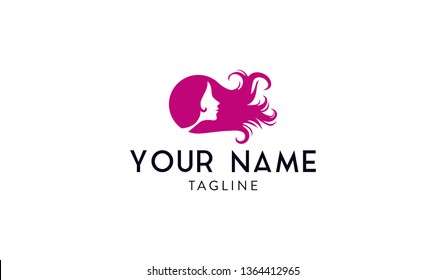 Flowing hair logo