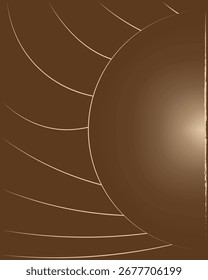 Flowing half-sun shapes in warm sand on burnt umber create a seamless boho geometric pattern, classic elegance,powerful energy, perfect for fashion, minimalist geometric, tribal designs.