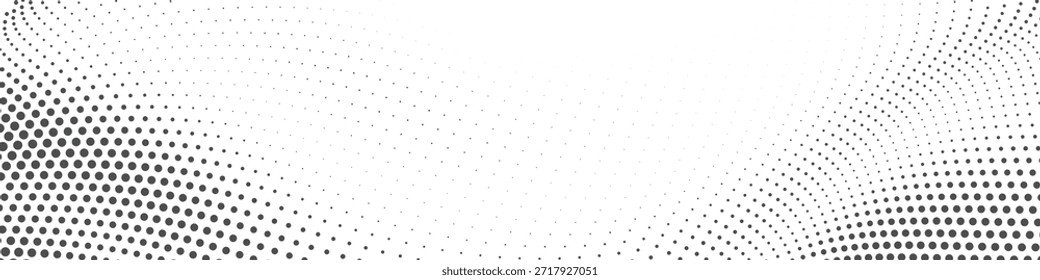 Ondas de punto semitono fluidas con movimiento abstracto suave y Ilustración vectorial de profundidad