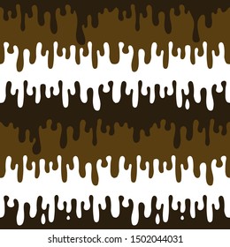 Flowing honey is a seamless pattern. Dripping paint.