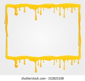 Flowing honey square frame. Place for image or text