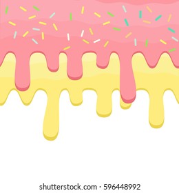 Flowing Ice Cream, Seamless food background 