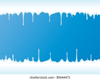 Flowing ice drops. Vector illustration.