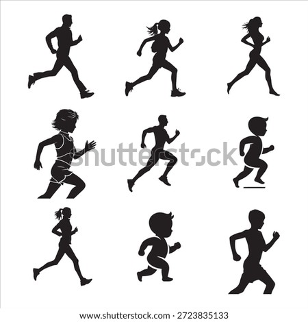 Flowing jogging pose representing speed balance and endurance
