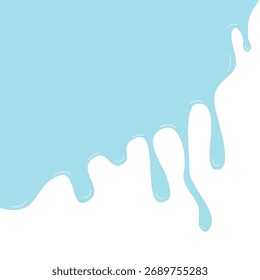 El líquido azul claro que fluye salpica y gotea, creando Formas orgánicas abstractas para el diseño de fluidos.