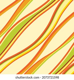 Flowing lines seamless pattern. Abstract wavy diagonal lines vector background.