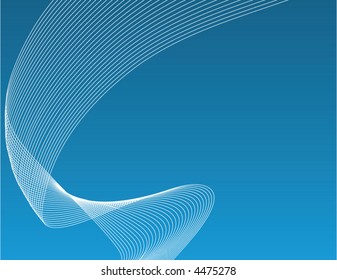 Flowing lines in shades of blue