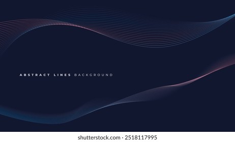 Fondo de tecnología de Fondo de pantalla de líneas fluidas.