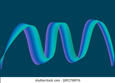 Flowing lines, wavy and colorful waves Imitation of watercolor or acrylic paint Template For Designing - Vector Illustration