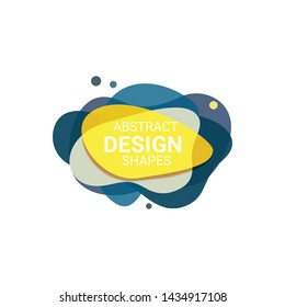 Flowing liquid abstract graphic elements. Dynamical colored forms. Gradient banners with flowing liquid shapes. Template for the design of logo, flyer or presentation. Vector illustration