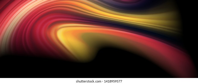 Flowing liquid rainbow colors - modern colorful flow poster. Wave liquid shapes. Art design for your design project. Vector template
