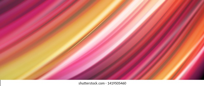 Flowing liquid rainbow colors - modern colorful flow poster. Wave liquid shapes. Art design for your design project. Vector template