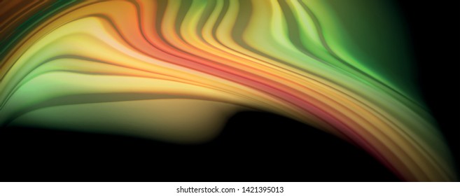 Flowing liquid rainbow colors - modern colorful flow poster. Wave liquid shapes. Art design for your design project. Vector template