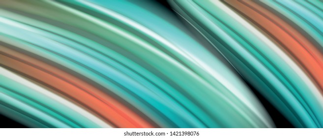 Flower Liquide Regenbogenfarben - modernes, farbenfrohes Flussförderer. Wellenflüssige Formen. Kunstdesign für Ihr Gestaltungsprojekt. Vektorgrafik-Vorlage