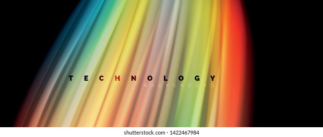 Flower Liquide Regenbogenfarben - modernes, farbenfrohes Flussförderer. Wellenflüssige Formen. Kunstdesign für Ihr Gestaltungsprojekt. Vektorgrafik-Vorlage