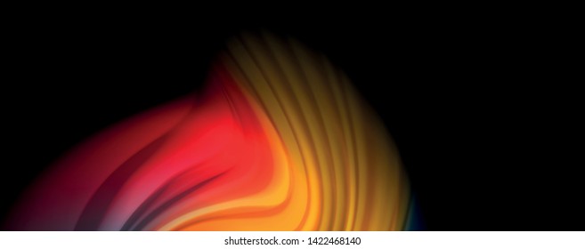 Flowing liquid rainbow colors - modern colorful flow poster. Wave liquid shapes. Art design for your design project. Vector template