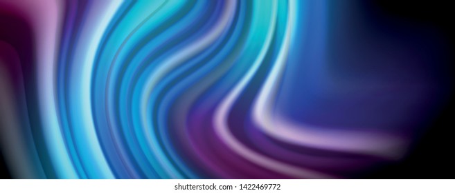Flowing liquid rainbow colors - modern colorful flow poster. Wave liquid shapes. Art design for your design project. Vector template