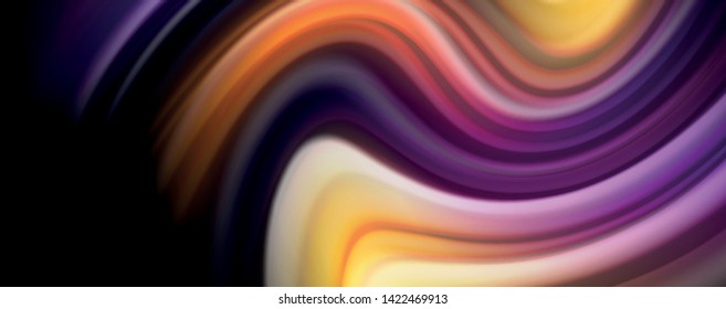 Flowing liquid rainbow colors - modern colorful flow poster. Wave liquid shapes. Art design for your design project. Vector template