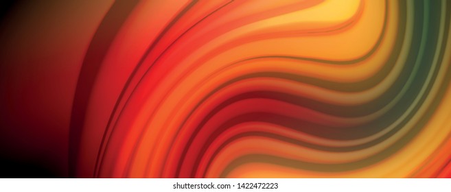 Flowing liquid rainbow colors - modern colorful flow poster. Wave liquid shapes. Art design for your design project. Vector template