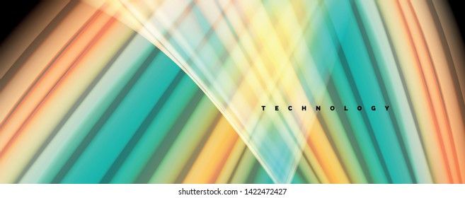 Flowing liquid rainbow colors - modern colorful flow poster. Wave liquid shapes. Art design for your design project. Vector template