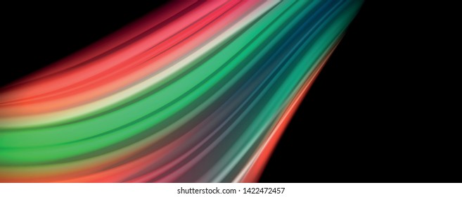 Colores de arcoiris líquido flotante - moderno afiche de flujo colorido. Formas líquidas onduladas. Diseño artístico para su proyecto de diseño. Plantilla de vector