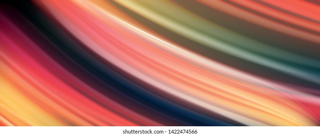 Flower Liquide Regenbogenfarben - modernes, farbenfrohes Flussförderer. Wellenflüssige Formen. Kunstdesign für Ihr Gestaltungsprojekt. Vektorgrafik-Vorlage
